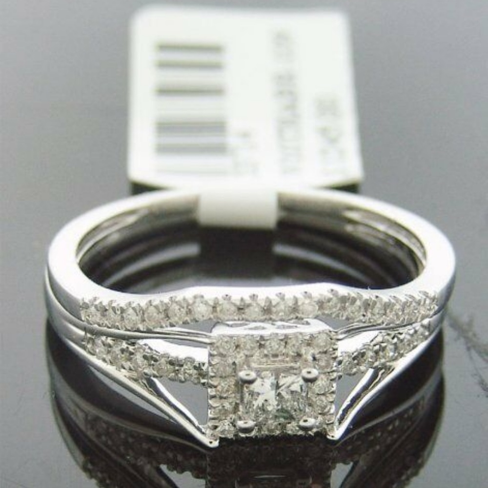 10k White Gold Engagement Wedding Band Ring 6.5